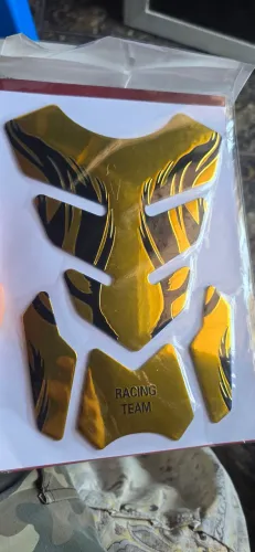 Tanque pad dourado para motos