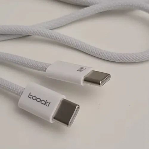Cabo Toocki 60W USB-C para USB-C, Compatível com iPhone 15, Samsung, Xiaomi e mais