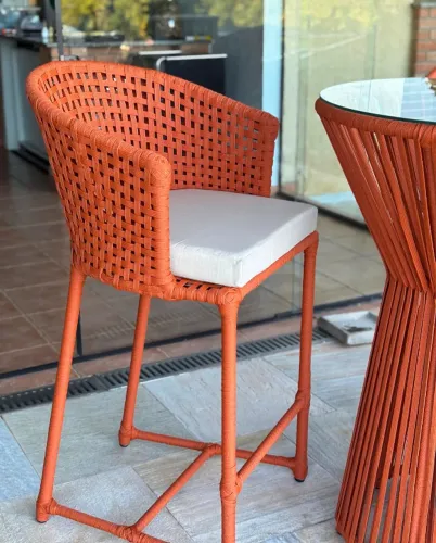 BANQUETA DE CORDA NÁUTICA PARA BANCADA, BALCÃO, BISTRÔ 
