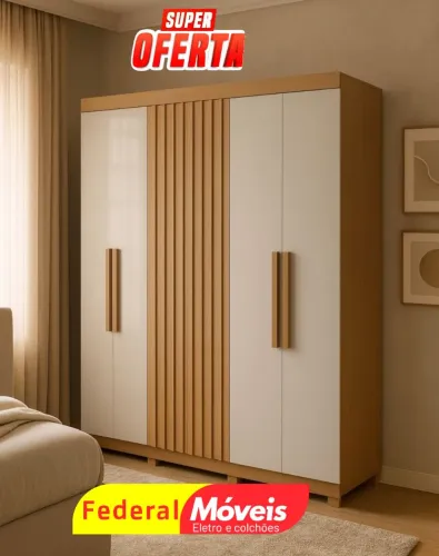 Guarda Roupa 6 Portas - Qualidade e Organização!