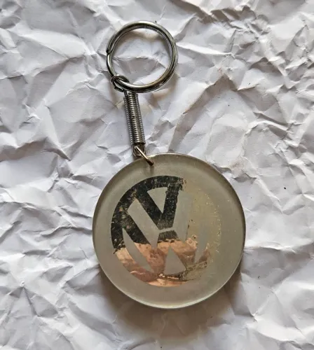 Chaveiro Volkswagen Redondo com Logo Metalizado