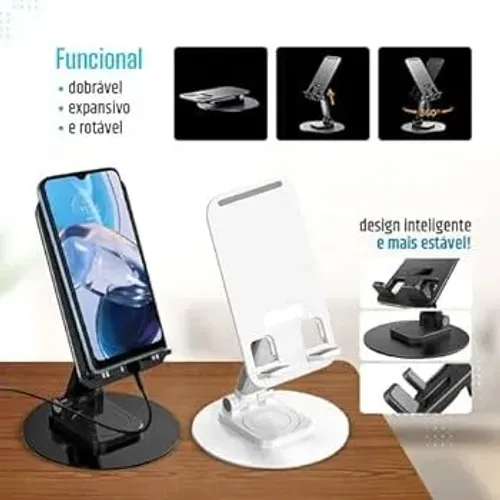 Suporte celular mesa OS-SP13 Oberon 360" PRETOO 