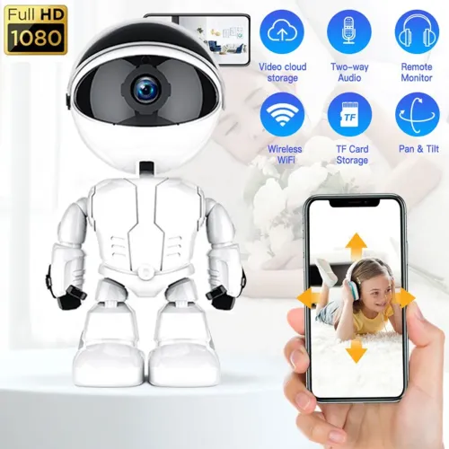 Câmera Robô de Segurança Full HD 1080p com Monitoramento Remoto