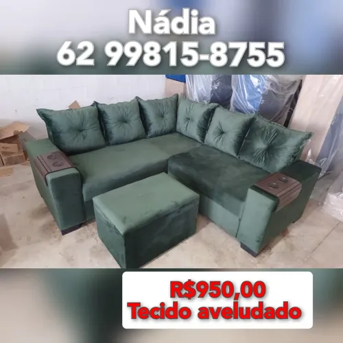 Sofá tecido veludo ____ sofá de Canto  !!