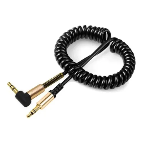 Cabo Auxiliar P2 x P2 Espiral Stereo Mp3 Mp4 1,8m