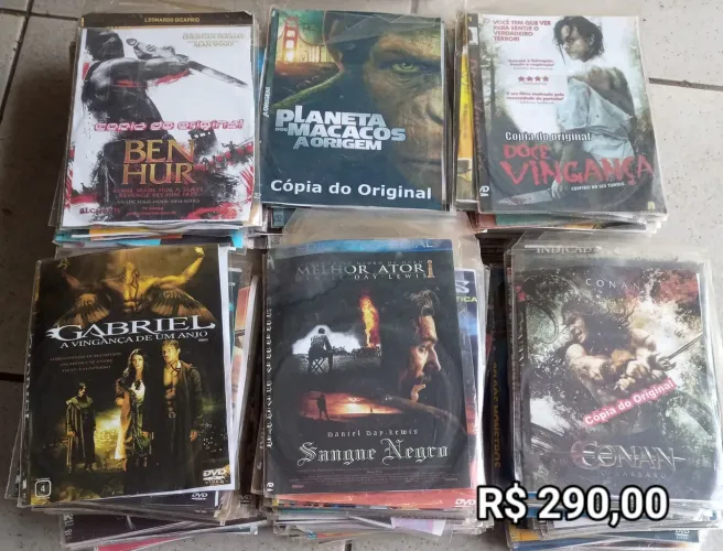 Coleção de 300 Filmes DVDs - Diversos Títulos