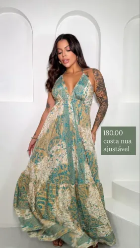 Vestido Indiano (estampa exclusiva) lindo!