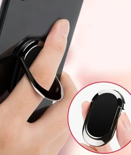 Suporte de anel de metal para celular, suporte giratório