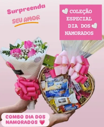 Combo Dia dos Namorados: Flores e Chocolates