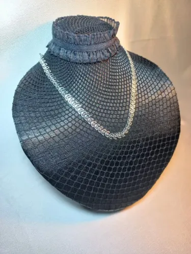 (Novo) Kit Pulseira e Colar Choker Escama de Peixe Vazada