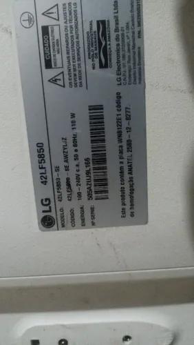 TV LG 42LF5850 - quebrada led queimado placas ok