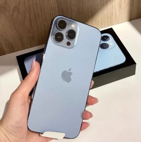 iPhone 13 Pro Max de 256gb Azul Sierra semi novo Completo + Garantia
