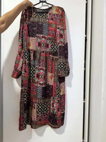 Vestido longo estampado feminino