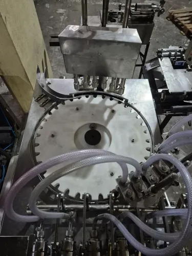 Máquina Envasadora Rotativa Industrial+ posicionador de Tampas- 6 bicos Alta Produtividade