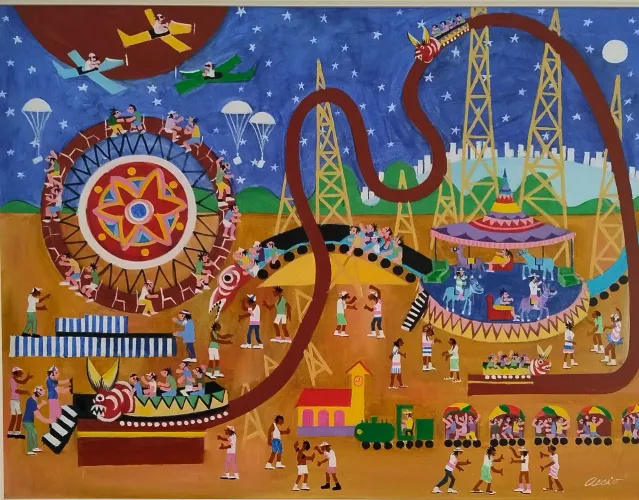 Aécio tema parque de diversões medida 60x80