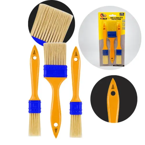 Kit 3 Pinceis para Pintura [Profissional]
