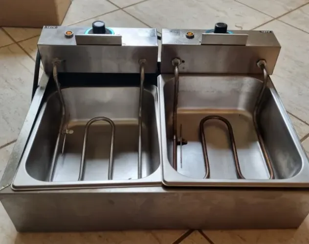 Fritadeira Elétrica 2 Cubas Stevan Metal 10 Litros