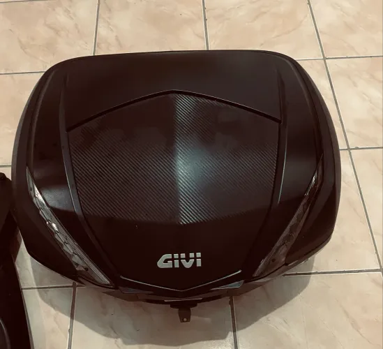 Baú Give 47L Monokey V47 Carbono Preto 