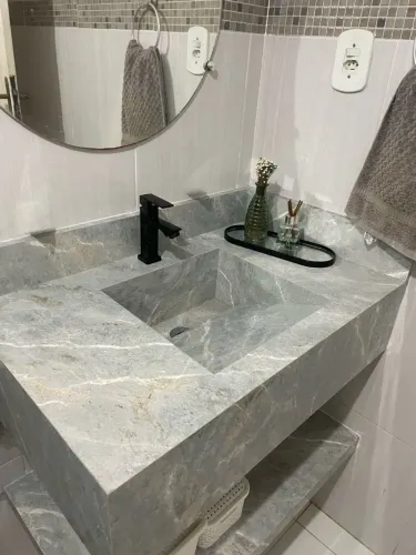 Bancada esculpido em porcelanato