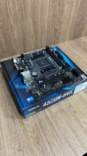 Placa Mãe ASRock A520M-HVS AM4 Ryzen NVMe DDR4