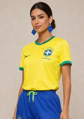 Brinco de crochê azul