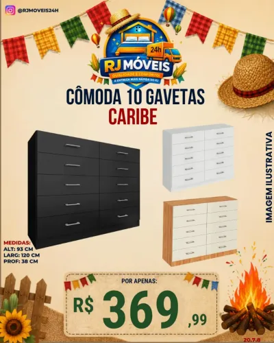 Cômoda nova direto da fábrica