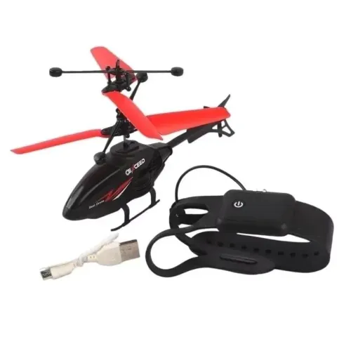 Helicóptero voado por indução, recarregável