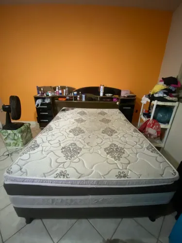 Cama Box Casal Conjugada D33 + Pillow Top