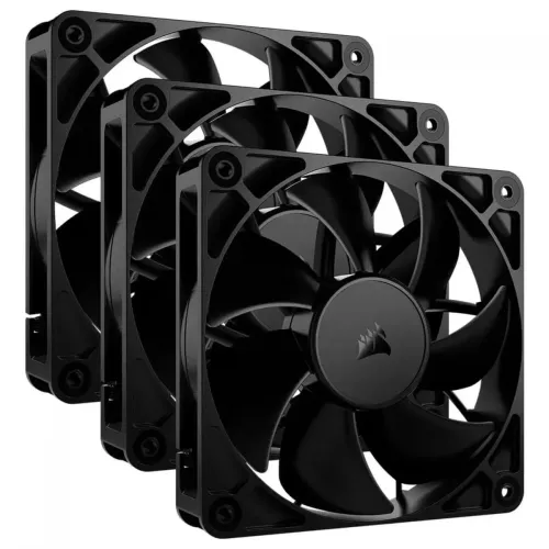 Kit Fan Com 3 Unidades Corsair RS120 120mm PWM Preto