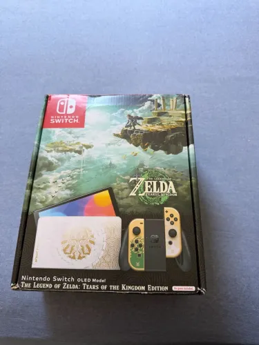 Nintendo Switch oled Zelda desbloqueado + acessórios
