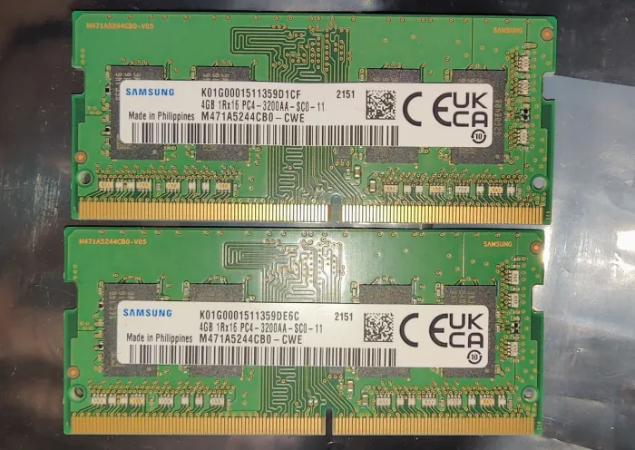 Memória RAM DDR4 8GB (2x4GB) 3200Mhz Samsung SODIMM Notebook