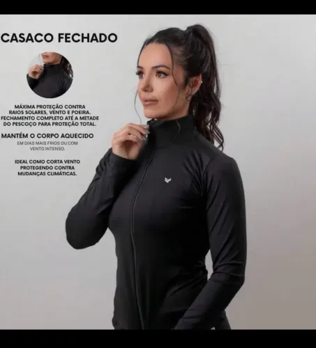 JAQUETA ESPORTIVA FEMININA DRY FIT COM ZIPER