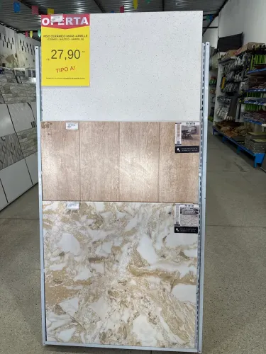 Pisos tipo A só 27,90 metro