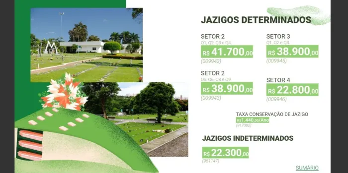 Jazigo VIP, 3 gavetas, Morada da Paz em EMAÚS/RN