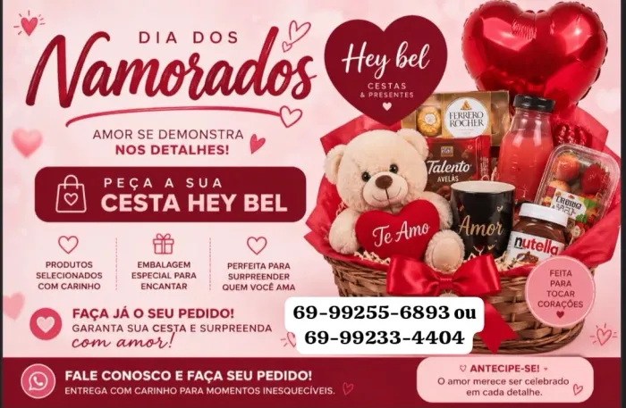 Peça já a sua cesta para o dia dos namorados