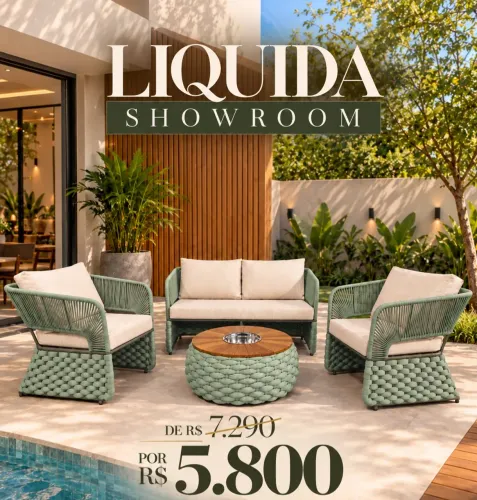 Conjunto sofá piscina