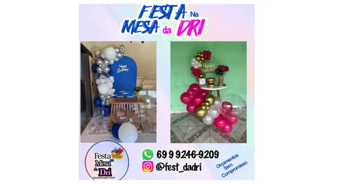 Festa na mesa e decoração