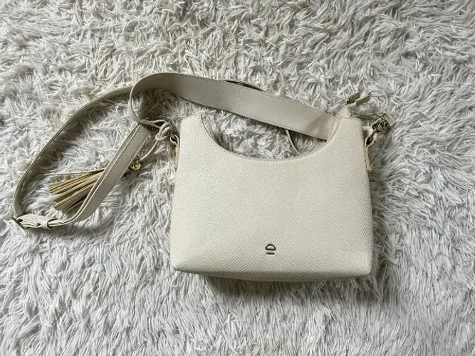bolsa de couro legitimo branco