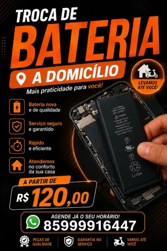 Troca de bateria a domicílio