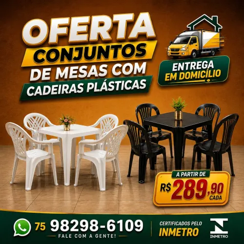Conjuntos de mesas e cadeiras plásticas - A partir: