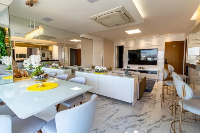 Apartamento invent max 3 suites Mobiliado 130m setor eldorado Goiania Go