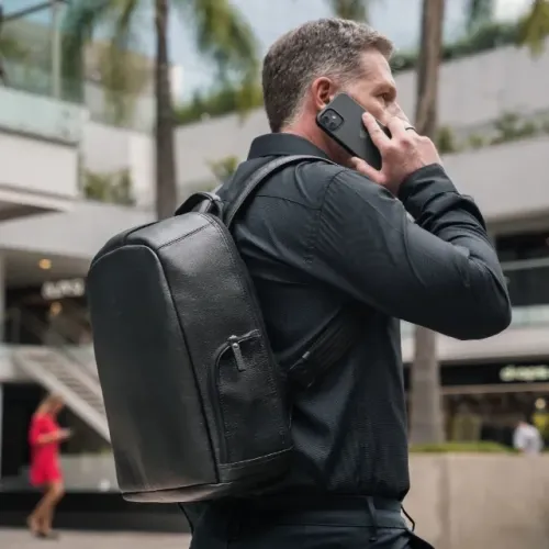 Mochila de couro legítimo