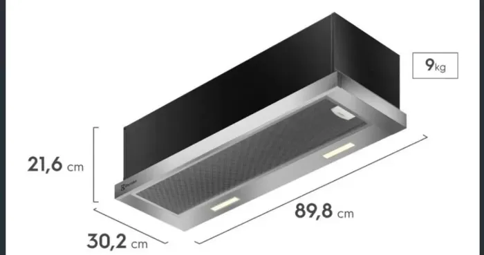 Depurador De Ar Electrolux Efficient 90cm Retrátil Com Led COR INOX