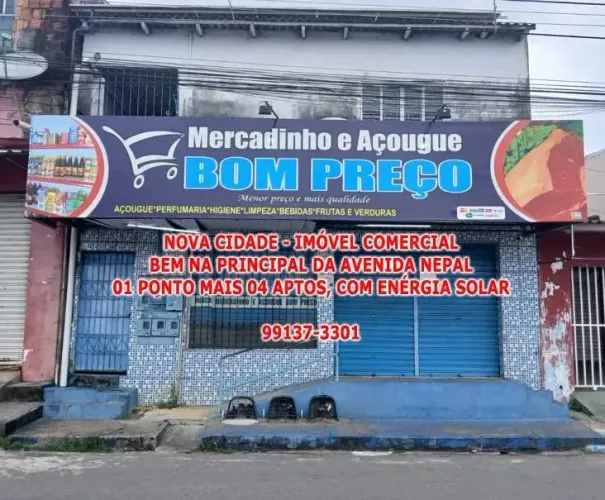 IMÓVEL COMERCIAL,  com Energia Solar, 01 Ponto, mais 04 Aptos