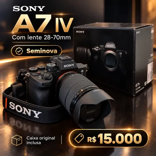 Sony Alpha A7 IV (A7M4) Full Frame 33MP + Lente Sony FE 28-70mm OSS