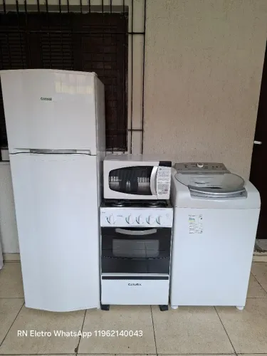 Geladeira Frost Free+Fogão 4 bocas+Máquina de lavar +Micro-ondas em Guarulhos-sp