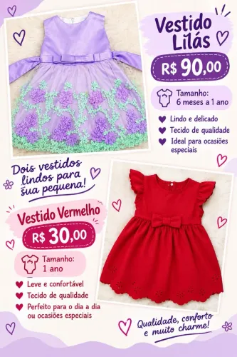 Vestidos menina infantil 