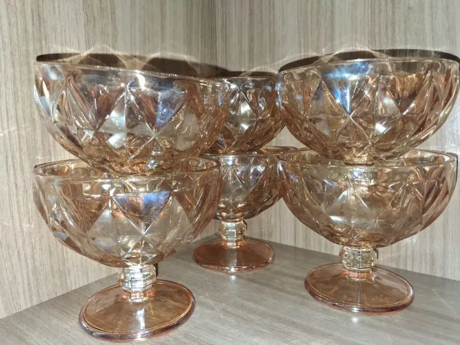 Conjunto de taças de sobremesa 6 peças Âmbar