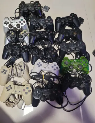 Lote 16 controles playstation sem teste