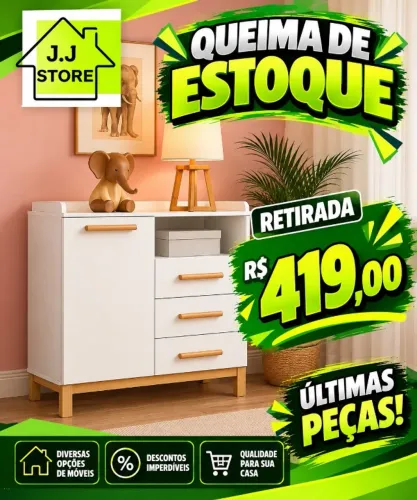 comoda - infantil - compre e receba em 72 horas